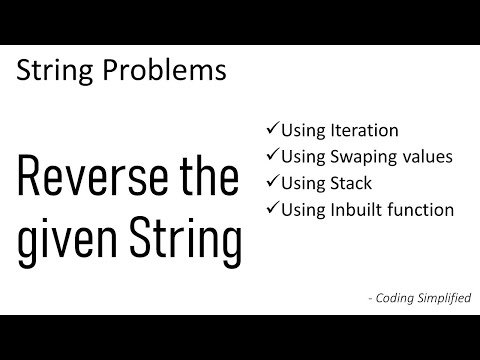 String Problem 5 Reverse The Given String Java Implementation