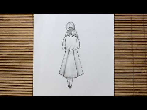 Easiest Ever Way to Draw a Girl // How to Draw a Girl with Pencil // Pen...