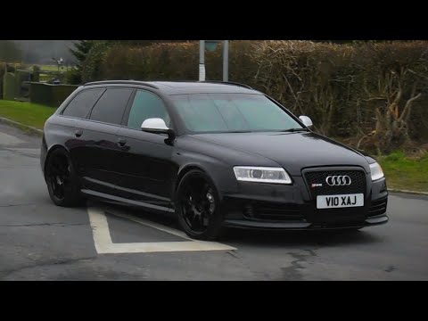 Audi RS6 C6 Avant With Custom Exhaust Loud V10 Sounds!!