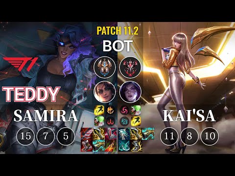 T1 Teddy Samira vs Kai'Sa Bot - KR Patch 11.2