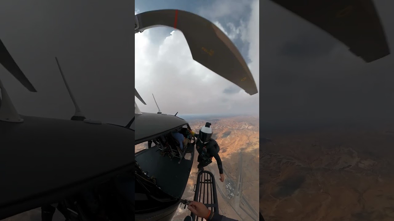 Helicopter jump skydiving official🪂