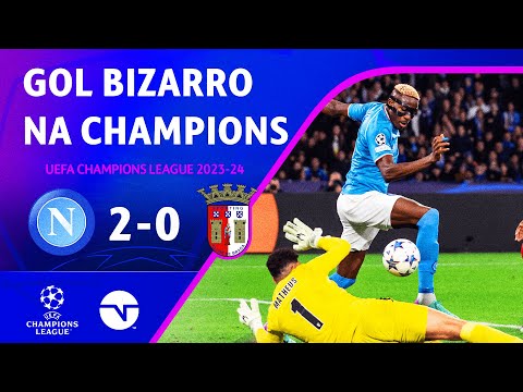 Gols e lances de Napoli x Braga
