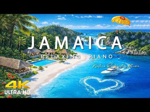 FLYING OVER JAMAICA (4K UHD) - Amazing Beautiful Nature Scenery & Relaxing Music