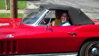 preview picture of video '2011 Winner Drives the Corvette for the 1st time at Saint Bernard Church'