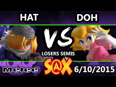 S@X 101 - DoH (Peach) vs Hat (Sheik) SSBM Losers Semis - Smash Melee