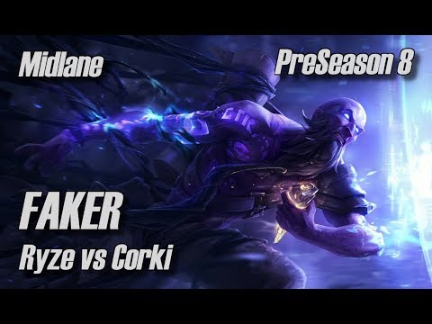 Faker - Ryze vs Corki Midlane - PreSeason 8