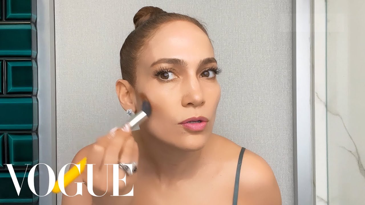 Jennifer Lopezâ€™s Guide to Glowing Skin & Face Contour | Beauty Secrets | Vogue - YouTube