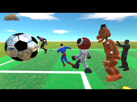 Superheroes vs  Monsters Soccer CHALLENGE  -  Animal Revolt Battle Simulator 🎮