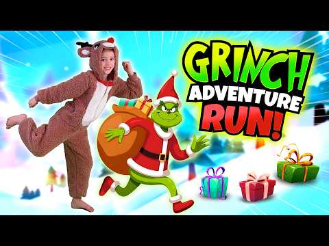 🎄Kids Christmas Workout 💪💪 (Grinch Run!)