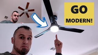 This BECLOG Ceiling Fans with Lights it's easy to install and MODERN looking, replace your old fan
