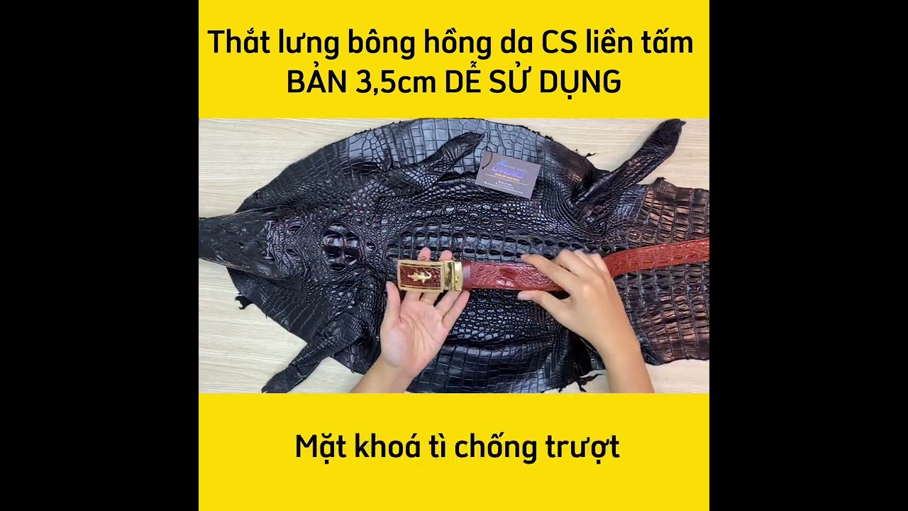 Nịt da Cá sấu - Dây liền hông rất dễ dùng! (mặt bạc)