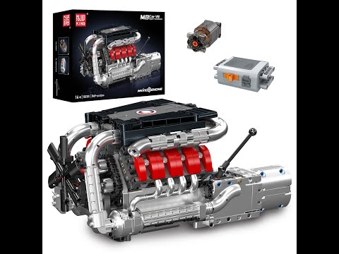 1169 деталей | Двигатель V8 Mercedes-Benz с коробкой передач | Mould King 10203 | Cоместный с LEGO | Лего Мерс - фото 1 - id-p2728298467
