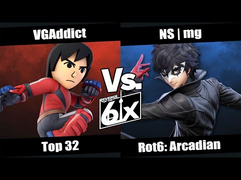 ROT6 Arcadian Top 32 - VGAddict (Brawler, Ganon, Sephiroth) vs NS | mg (Joker, Terry) SSBU Singles