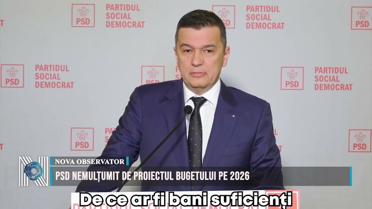 PSD nemulțumit de proiectul bugetului pe 2026