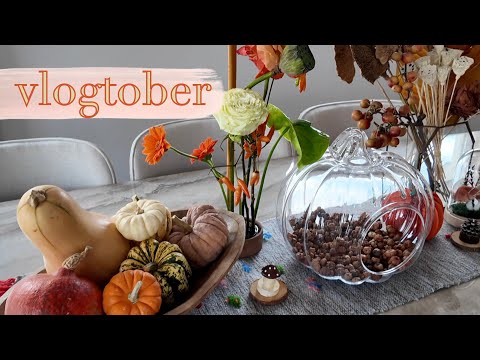 vlogtober 2025 🎃🍂🍁 çiçek atölyesi + sonbahar dekoru + kitap dizi önerileri