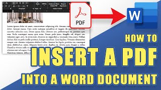[HOW-TO] Insert a PDF Document Into a Word Document (easily!)