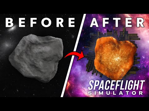 I Built a Base on the Captured Asteroid in Spaceflight Simulator!