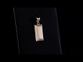 LUXORO 14K Yellow Gold Bar Pendant 1 3 Grams Wedding For Women Birthday Gifts
