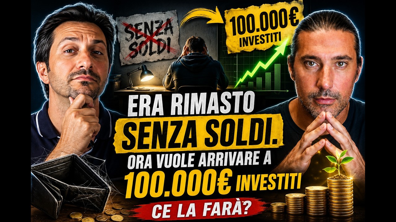 Era rimasto senza soldi. Ora vuole arrivare a 100.000€ investiti: ce la farà?