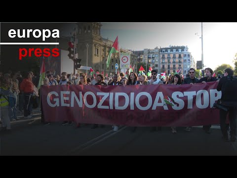 San Sebastián y el mundo del cine marchan a favor de Gaza