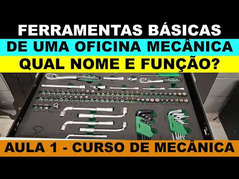 Explicando as ferramentas básicas de uma oficina mecânicas de automóveis e motos, curso mecânica.
