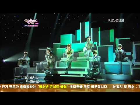 121207 - 뮤직뱅크 백퍼센트 나같은놈