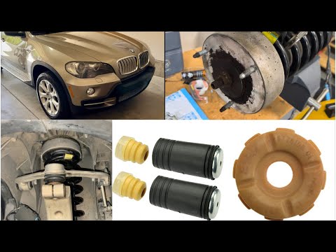 2008 BMW X5 - Replace Upper & Lower Strut Bushings Bellows & Bump Stops Magnetic Adaptive Suspension
