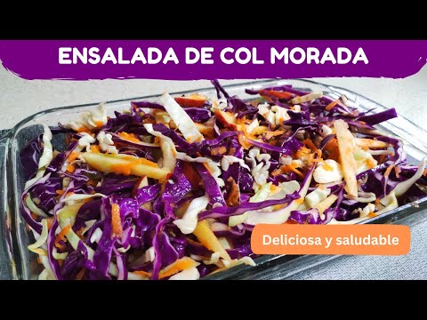 Ensalada de col morada con manzana: Fresca y saludable. Ideal para dieta.