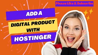 How to add a digital product on hostinger - How to use Hostinger Website Builder