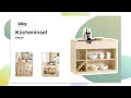 Kücheninsel KNL04-MI Beige - Holzwerkstoff - 120 x 90 x 60 cm