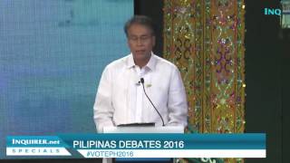 Roxas's debate closing statement: I want Filipinos to have what I have