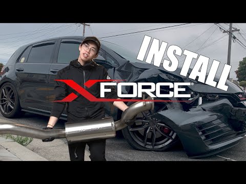 Installing the XForce Valved Exhaust on my TOTALED MK7 GTI w/ soundclips