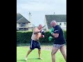 "TAKE YOUR F*****G SHORTS OFF COME ON" TYSON FURY & JOHN FURY PAD WORK