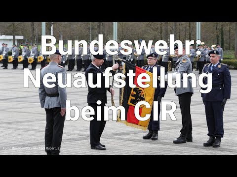 When the German armed forces set up a new unit: troop flag and national anthem (Bundeswehr ceremony)