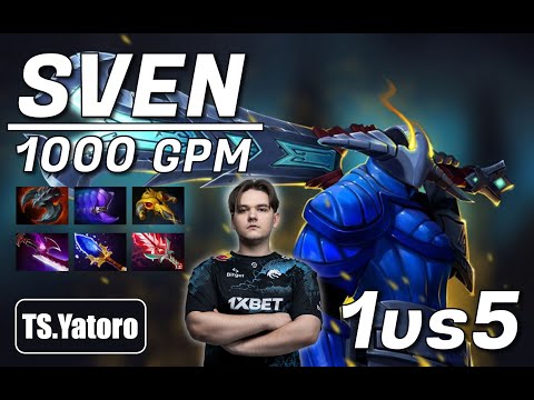 TS.Yatoro Sven Enter God Mode 1000GPM - Dota 2 Pro Gameplay [Dota2 Kingdoms]