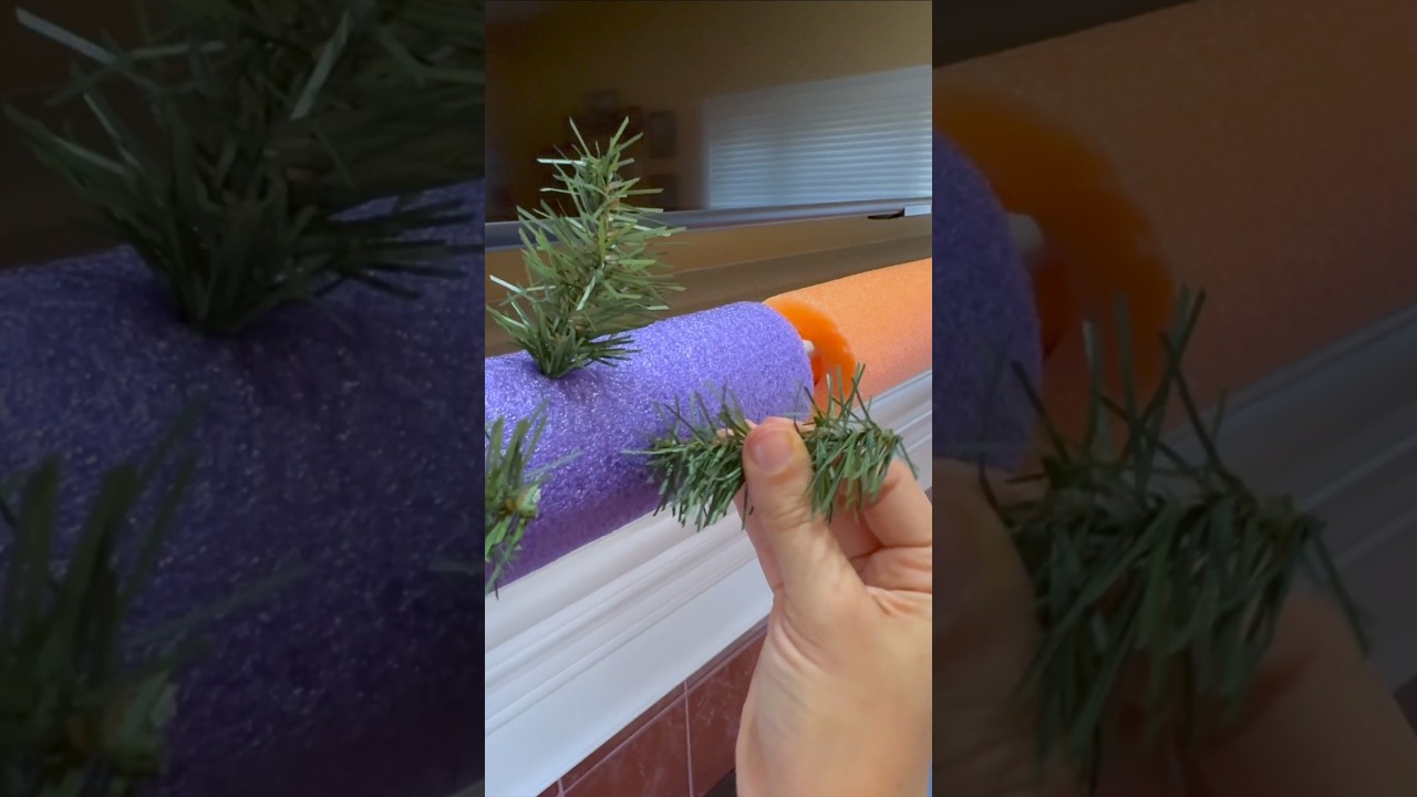 she transformed the living room for christmas! #christmas #christmasdecor #diy #homedecor