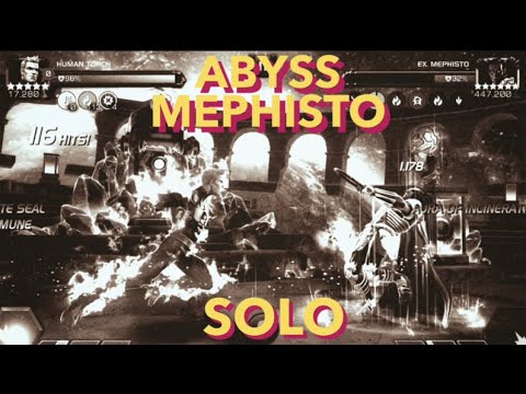 Abyss - Human Torch soloed Mephisto | Stun Festival at the end - Limber Mastery saves lives | MCOC