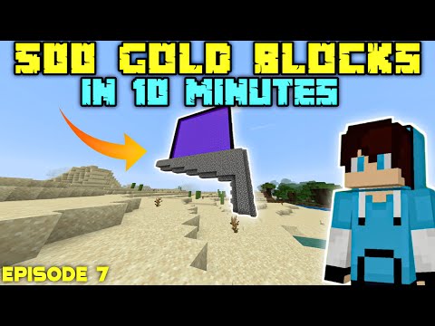 Insane Minecraft 500 Gold Blocks in 10 mins (Hindi)