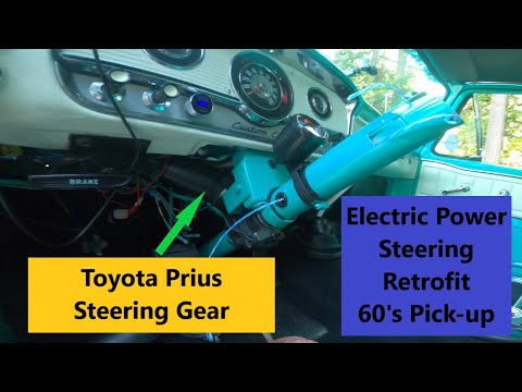 Electric power steering retrofit in a 60's pick up.