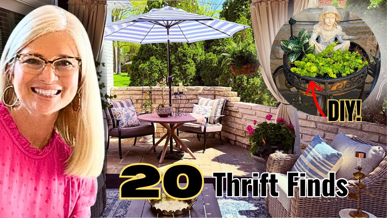 Patio Makeover Using 20 Thrift Finds | Budget Outdoor Refresh