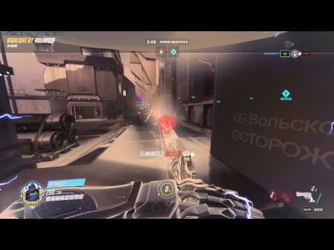 Overwatch - McCree & Zarya nanoboosted quadruple deadeye kill - Volskaya Industries