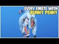 Every Emote With Bunny Penny | Fortnite Save The World