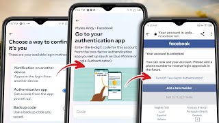 Fix Go to Your Authentication App Facebook Problem 2024 | Bypass Two Factor Authentication Facebook