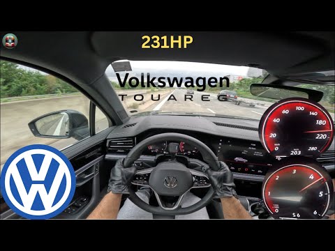 VW Touareg || 231HP V6 || TOP SPEED on german Autobahn