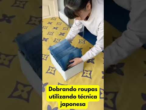Incrível Técnica Japonesa! Como dobrar roupa rápido #shorts