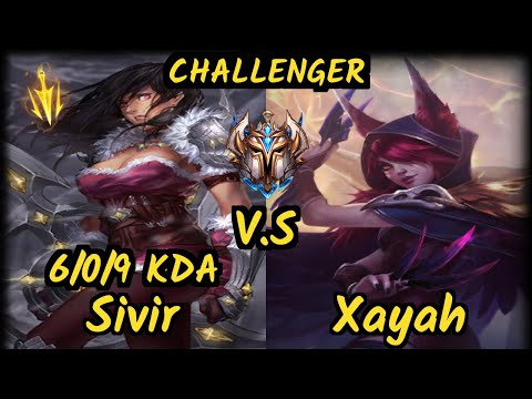 AHG Hjärnan (SIVIR) vs XAYAH - 6/0/9 KDA BOTTOM ADC CHALLENGER GAMEPLAY - EUW