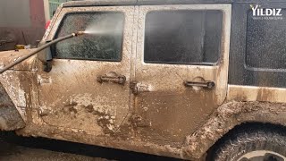 Göle Uçmuş OFF Road 4x4 JEEP YIKADIK 😱 Washing JEEP Crushed into the Lake 😱 Detailing Deep Clean!