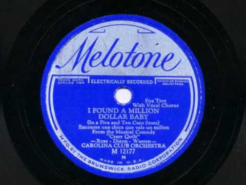 I Found a Million Dollar Baby by Carolina Club Orchestra (Hal Kemp and his Orchestra), 1931