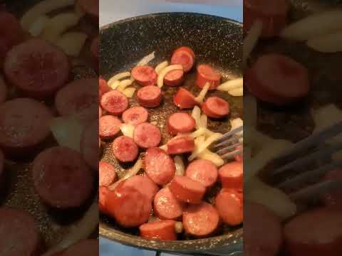 Something quick so I did turkey sausage. #recipes #shorts