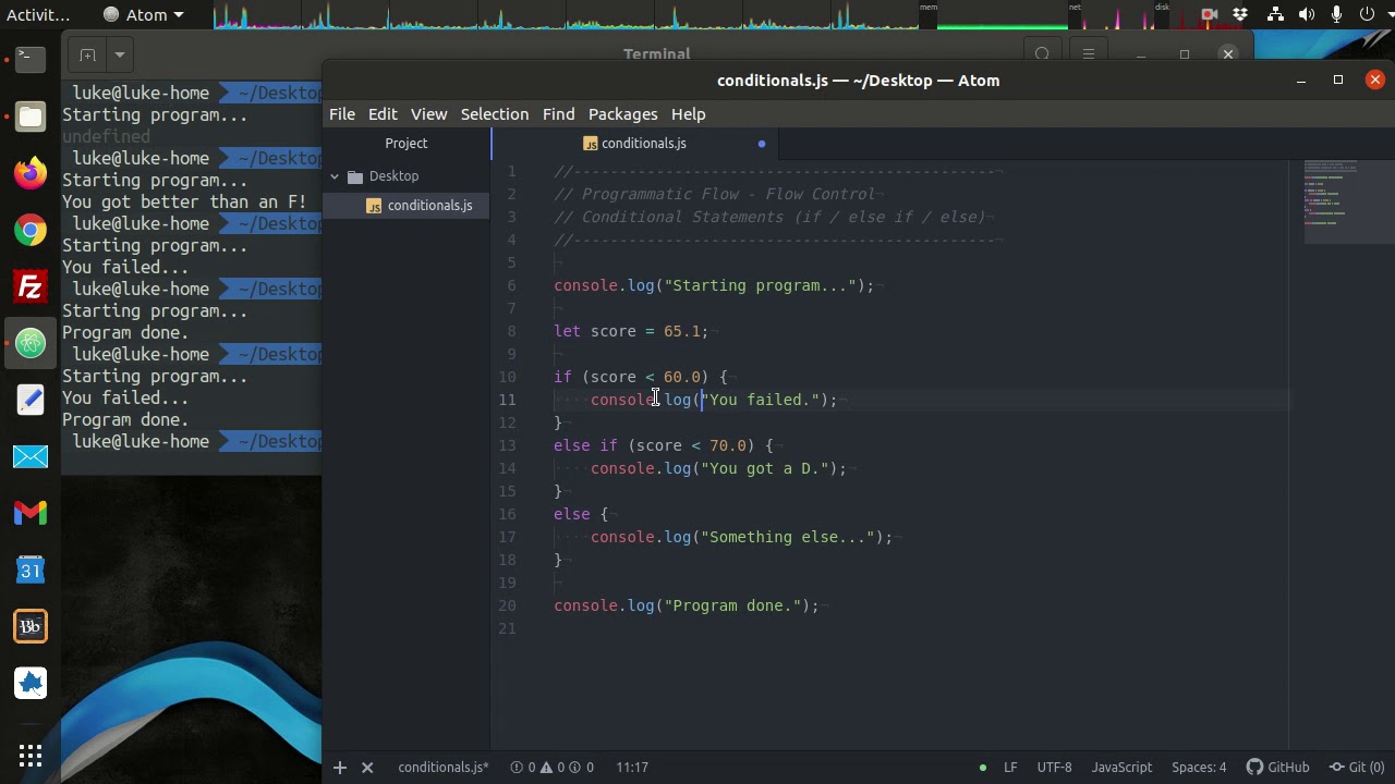 JavaScript - Flow Control: Conditional Statements